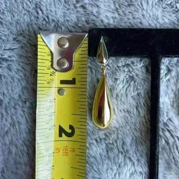 Savvy Cie Jewels 18k Gold Plated Two-Tone Drop Earrings NWT - Picture 5 of 5